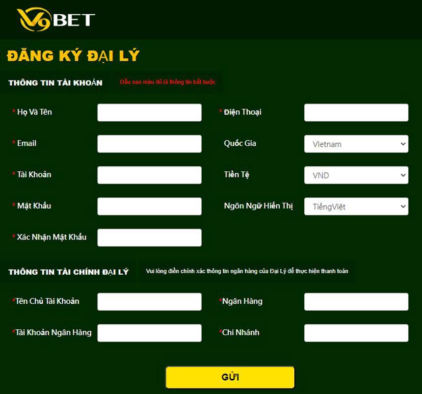 Đăng ký đại Lý V9bet Đăng ký đại Lý V9bet
