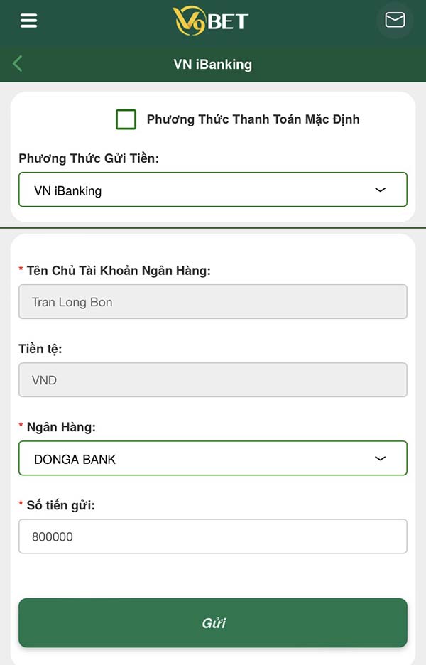 Nạp tiền V9bet bằng internet banking nạp tiền V9bet bằng internet banking